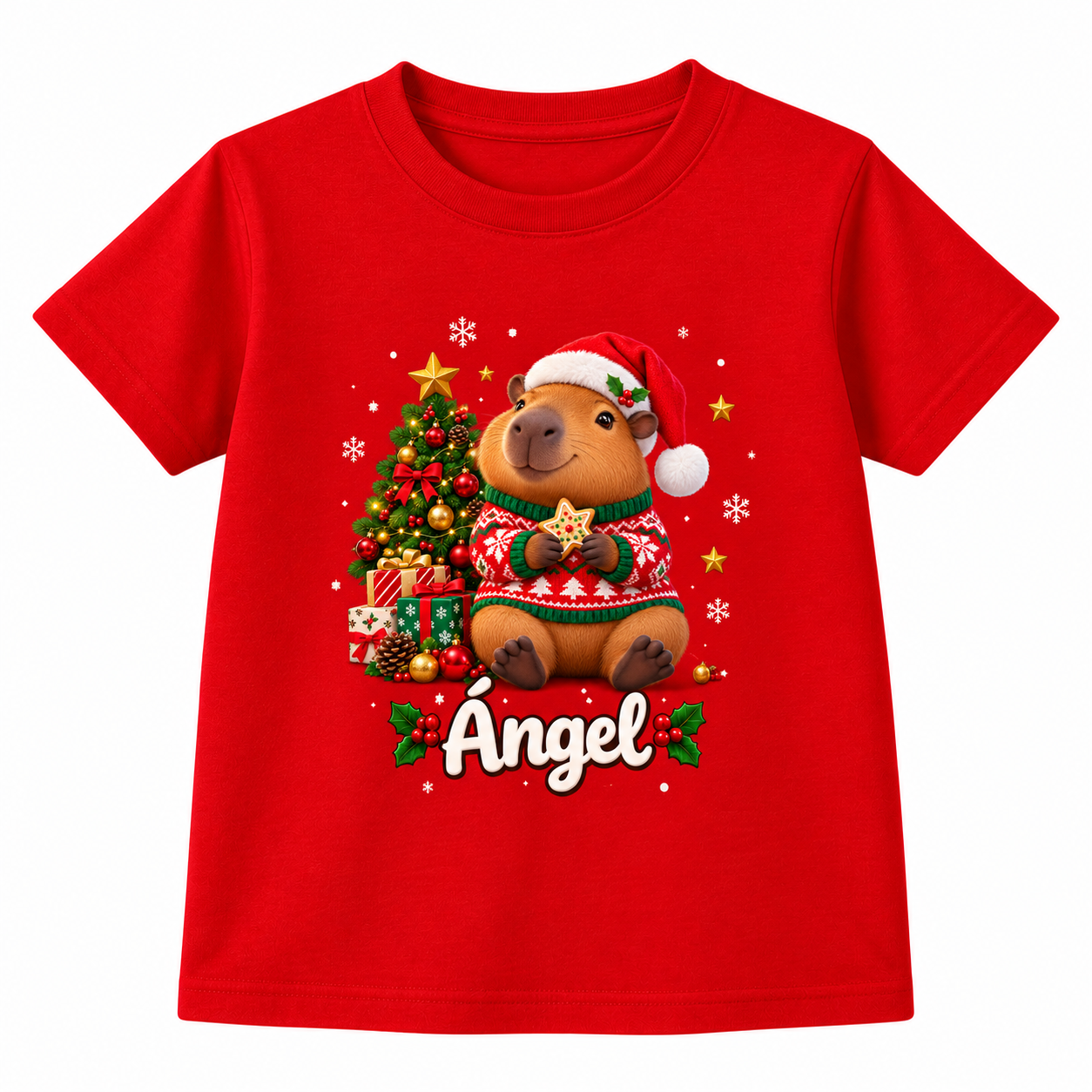 Camiseta Infantil de Navidad Personalizada con Nombre – Elige tu Diseño