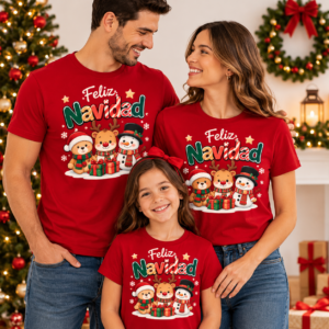 Pack Familiar de 3 Camisetas de Navidad