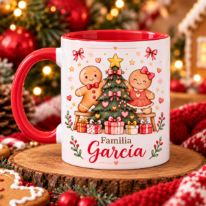 Taza de Navidad Personalizada con Apellido Familiar